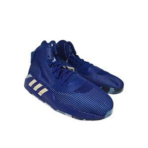 Adidas Men's Pro Bounce Mid 19 Kristaps Basketball Shoe Blue/White Size 16M